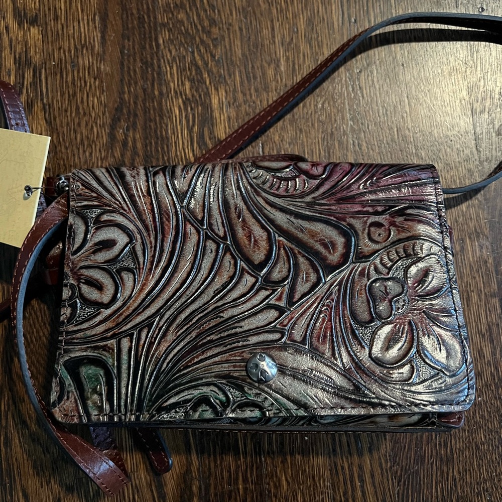 Elegant Brown Embossed Leather Bag